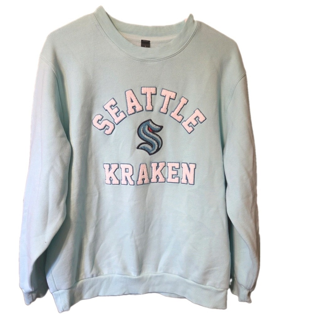 Lululemon X NHL Seattle Kraken Collab Sweatshirt Oversized Teal Women's Small
